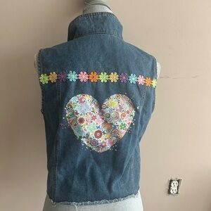 Jacqueline de Yong l Denim Reworked Kids Vest Size L
